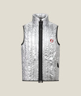 JACKETS SILVER QUILTED VEST SILVER LAMINATO | Murphy&Nye JACKETS SILVER QUILTED VEST SILVER LAMINATO | Murphy&Nye