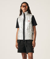 SILVER QUILTED VEST - W