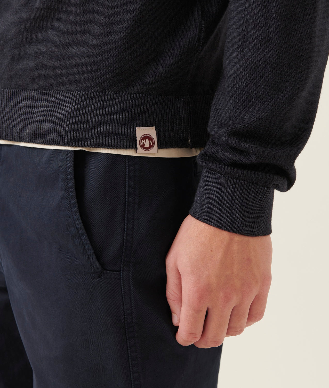 KNITWEAR CAULK SWEATER DARK NAVY | Murphy&Nye