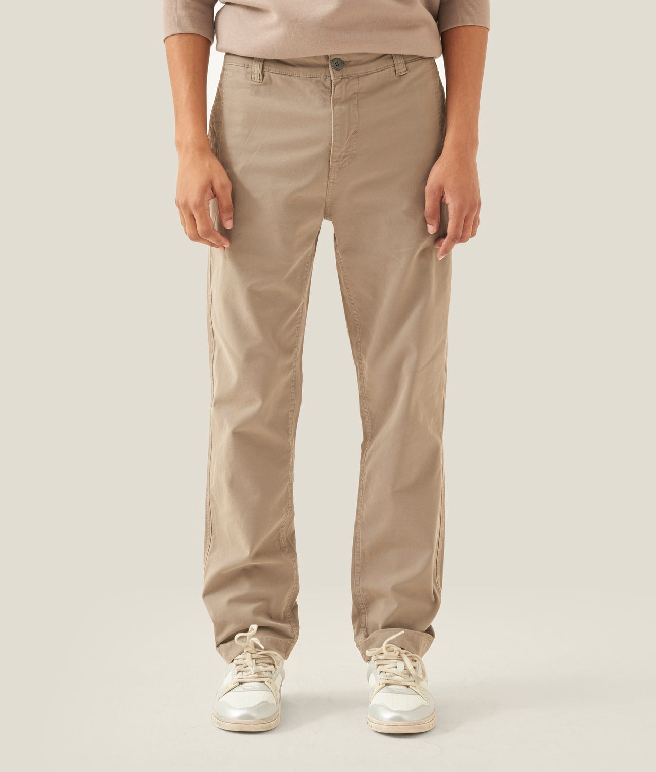 Bench Pantalon Cargo Slim Fit à revers Homme Kaki clair