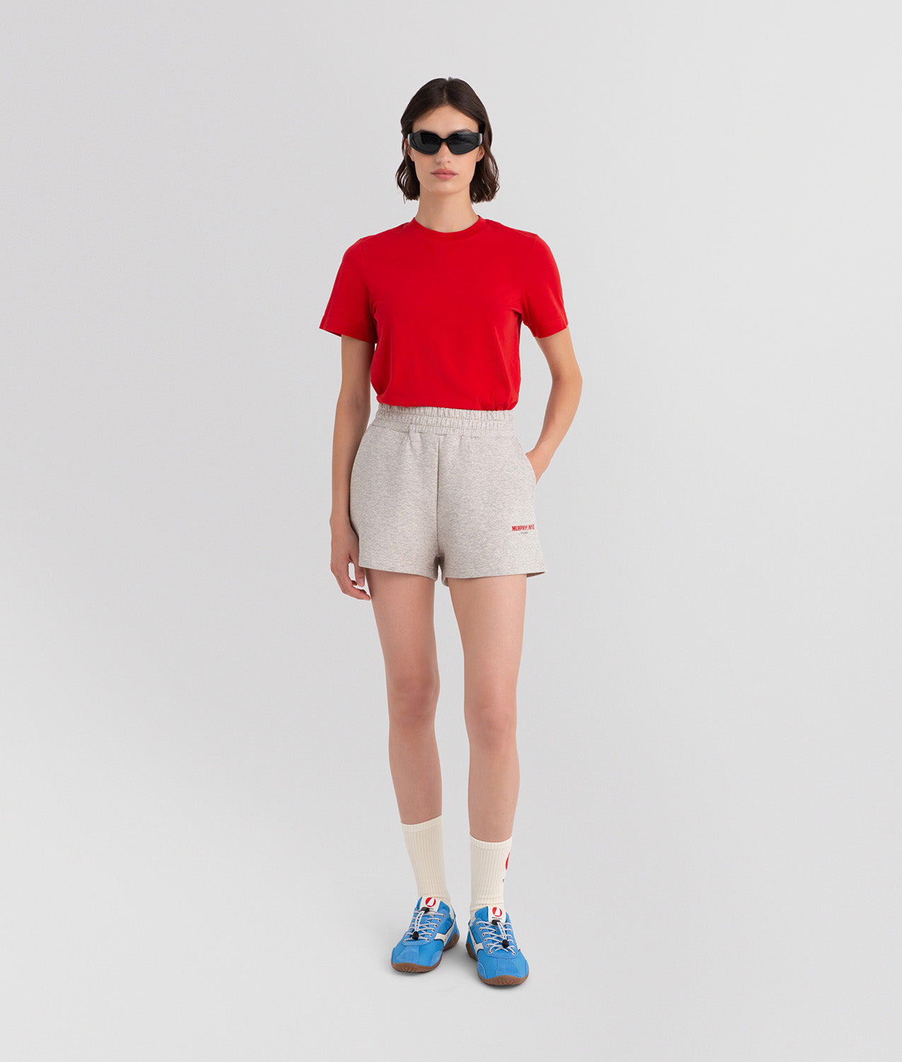 SHORTS WOMAN PUMP JERSEY SHORTS GREY MELANGE | Murphy&Nye