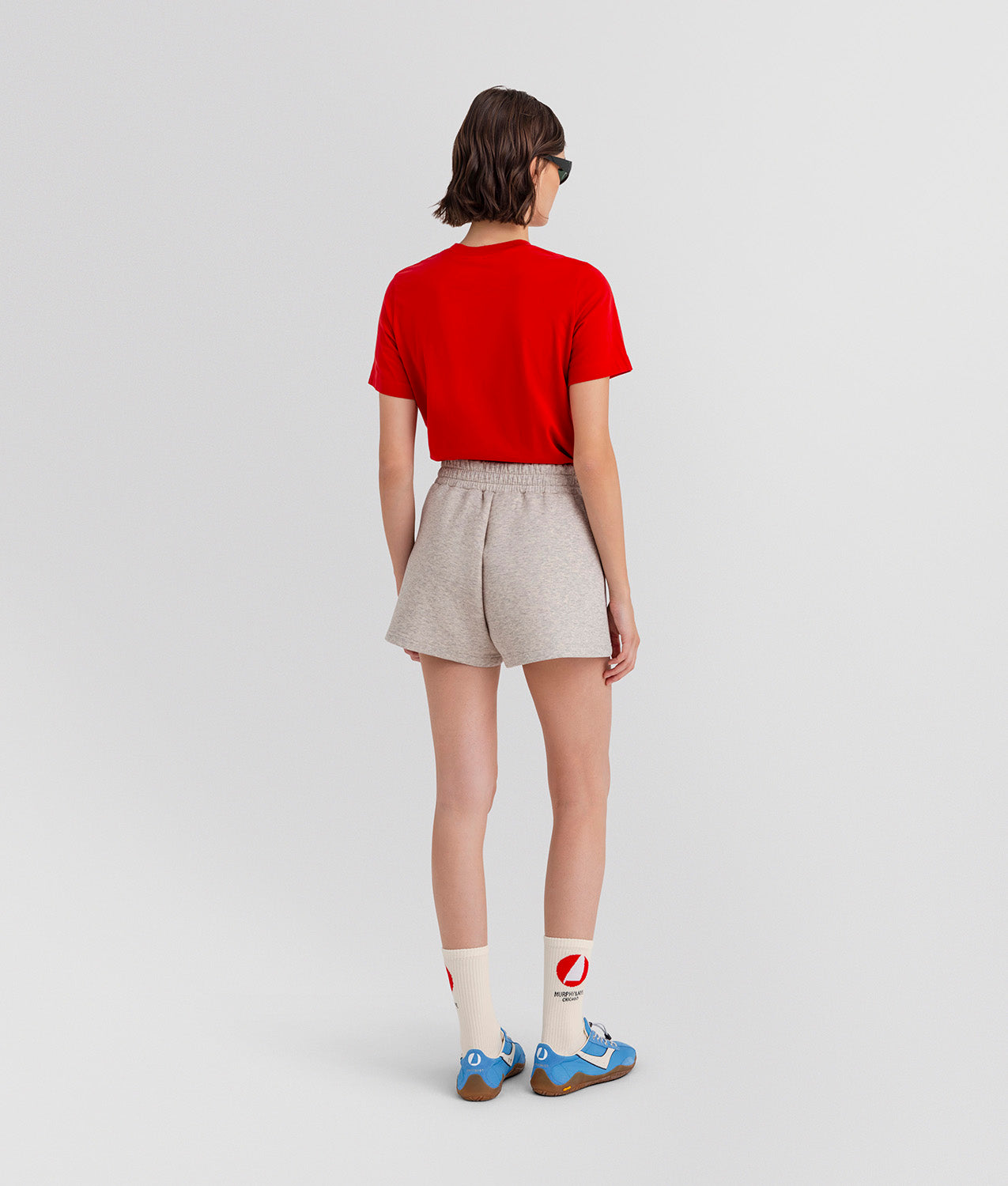 SHORTS WOMAN PUMP JERSEY SHORTS GREY MELANGE | Murphy&Nye