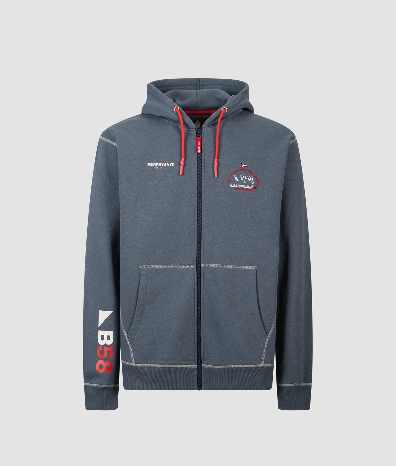 SWEATSHIRTS BARCOLANA  58 HOOD SWEATSHIRT BLU MIRAGE | Murphy&Nye