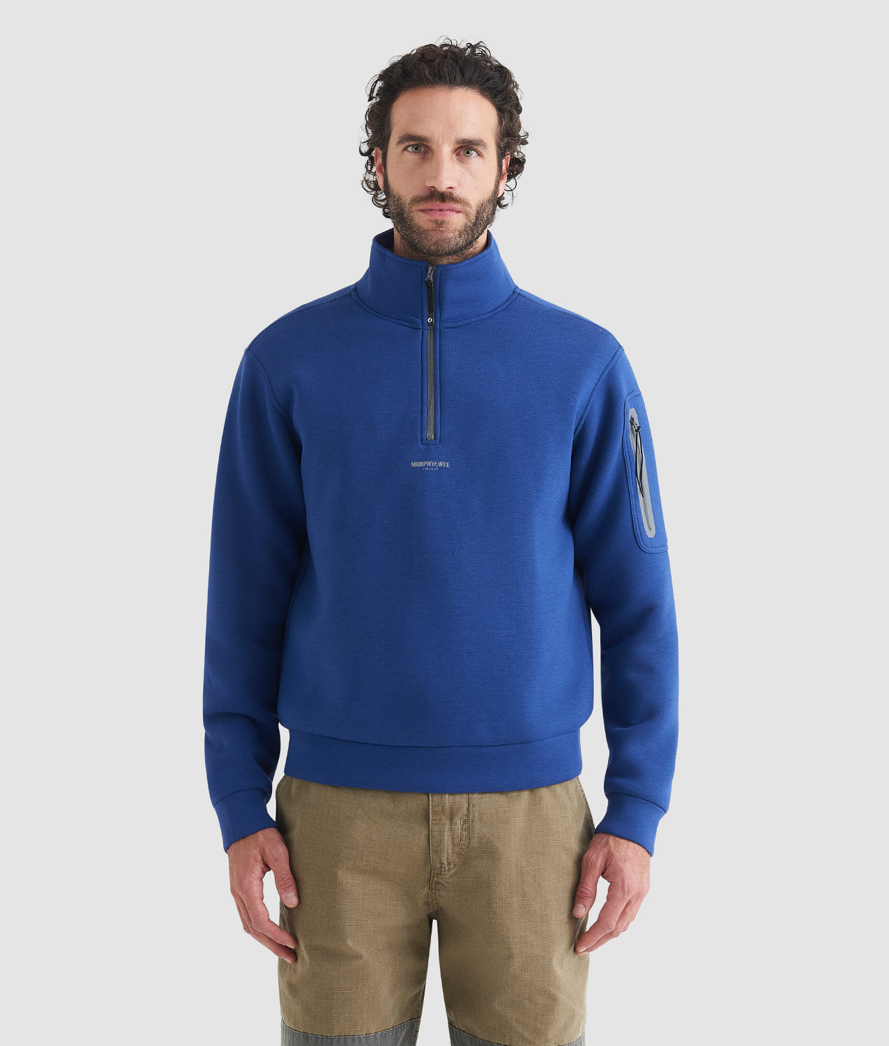 SCRUPPER SWEATSHIRT - Felpa Mezza Zip in Scuba Tecnico