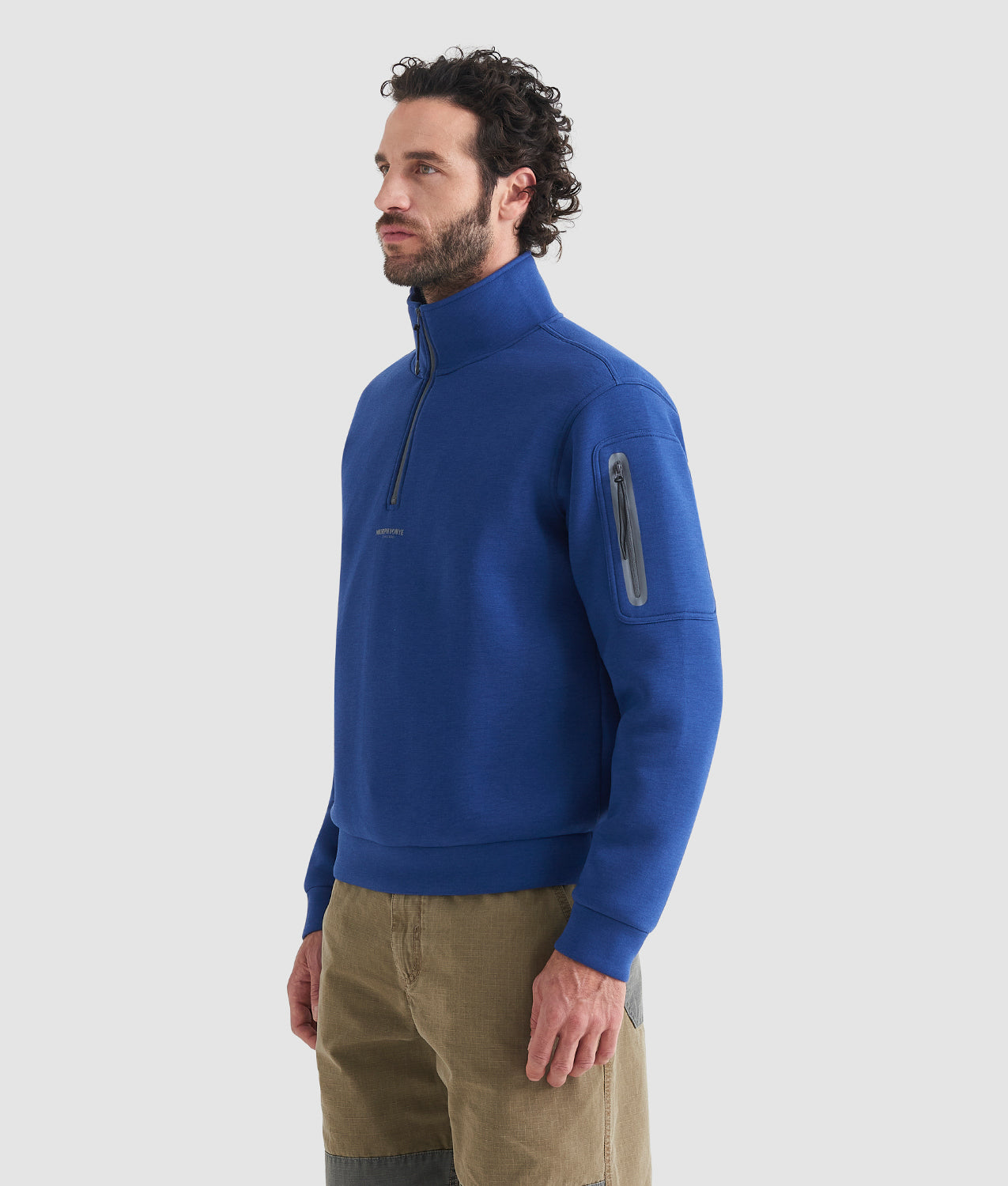 SCRUPPER SWEATSHIRT - Felpa Mezza Zip in Scuba Tecnico
