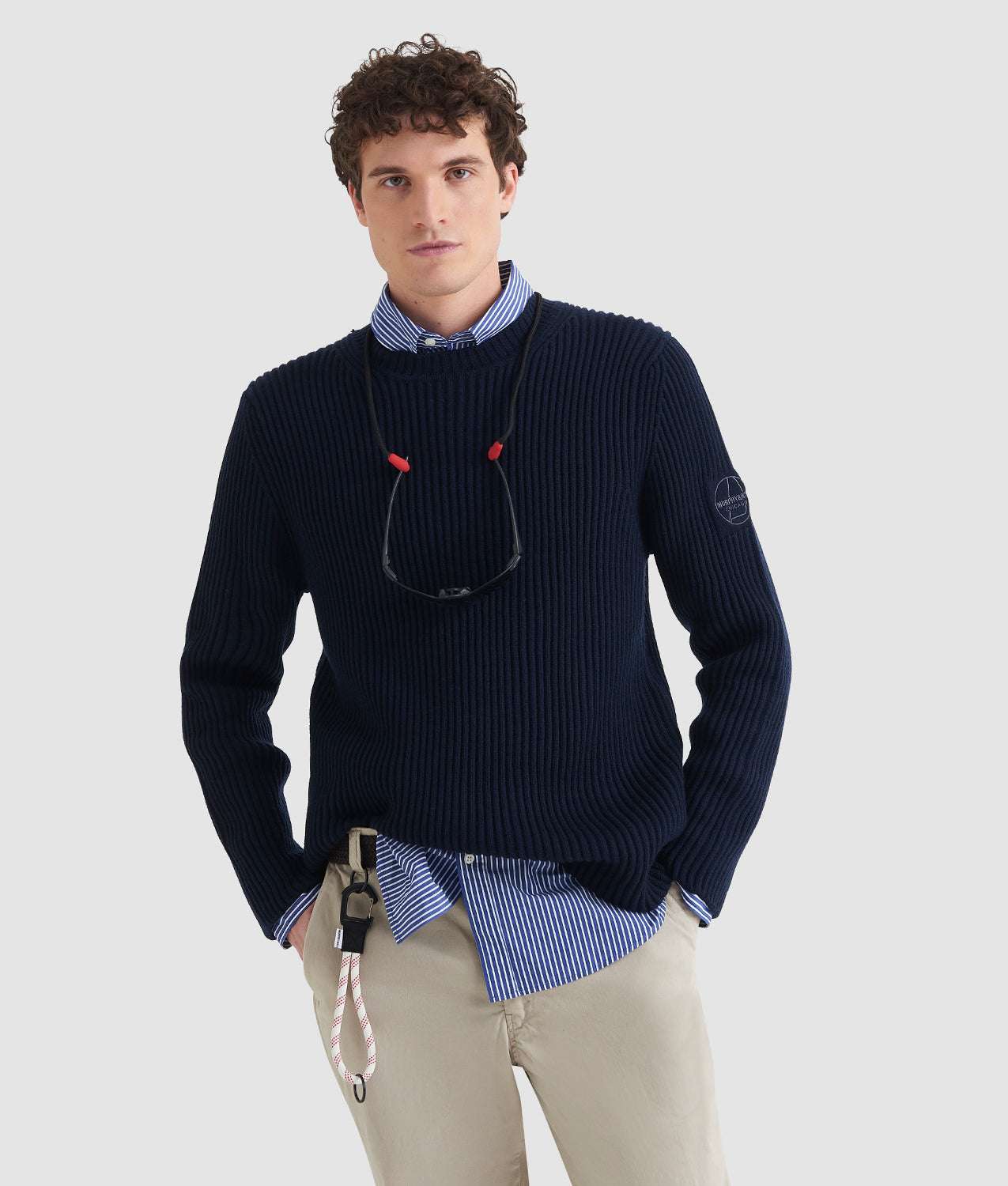 DIAL SWEATER - Maglione Cotone-Lana Raglan
