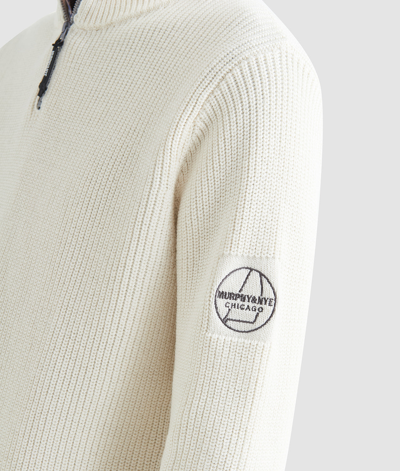 FENDER SWEATER - Maglione Mezza Zip Coste Inglesi