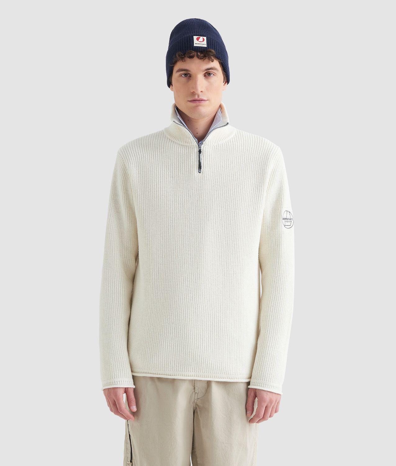 FENDER SWEATER - Maglione Mezza Zip Coste Inglesi